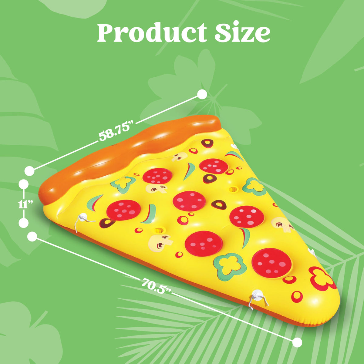 Inflatable Pizza Slice Pool Float with Cup Holders Z7156