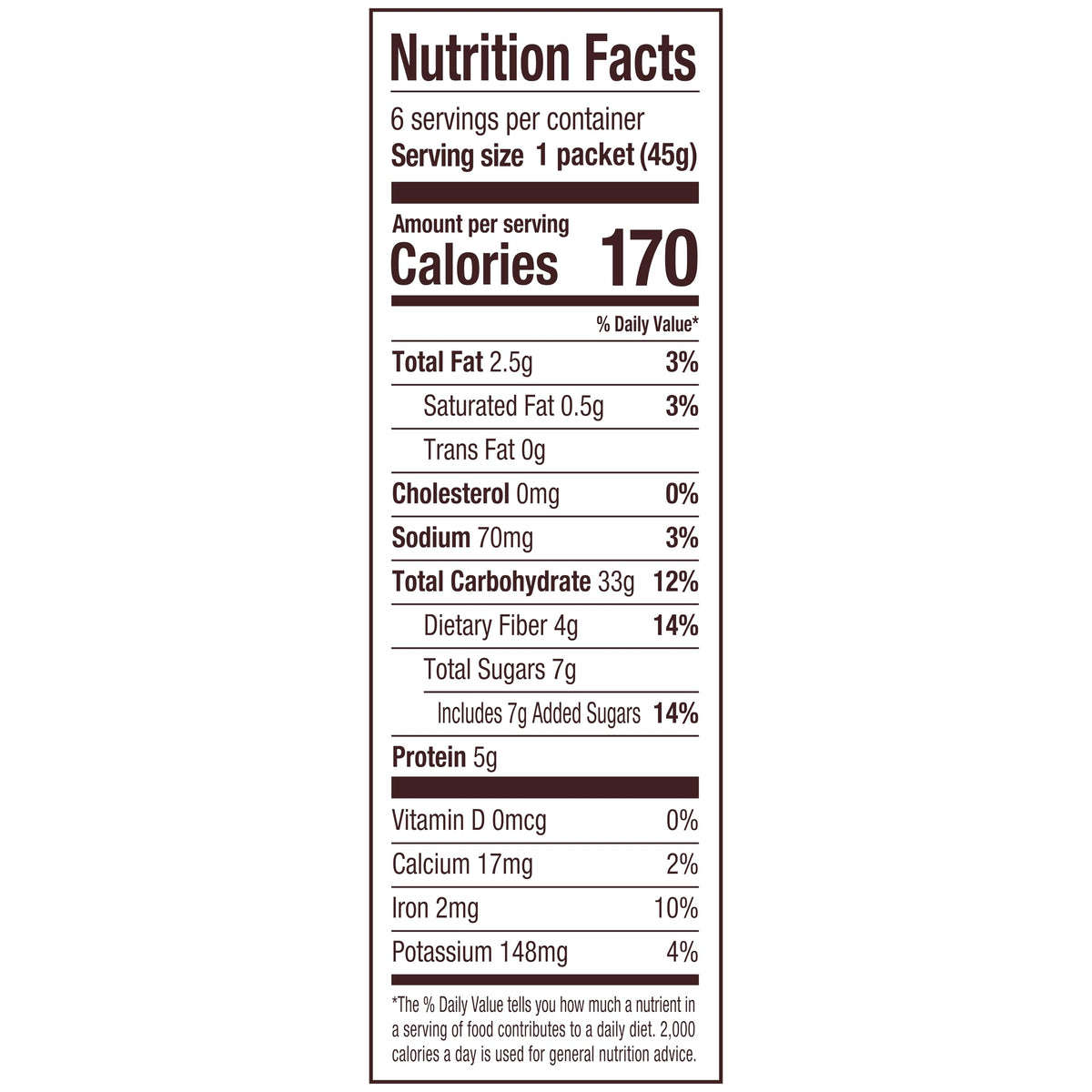 Instant Oatmeal, Maple Brown Sugar, 24 Packets, Gluten Free, Whole Grain Y91414