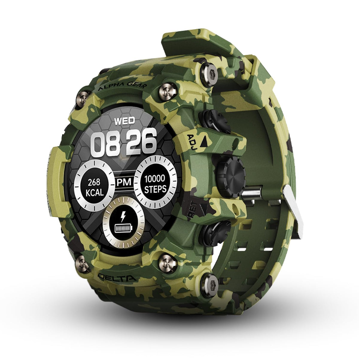 Camo Green Rugged Smartwatch D6046
