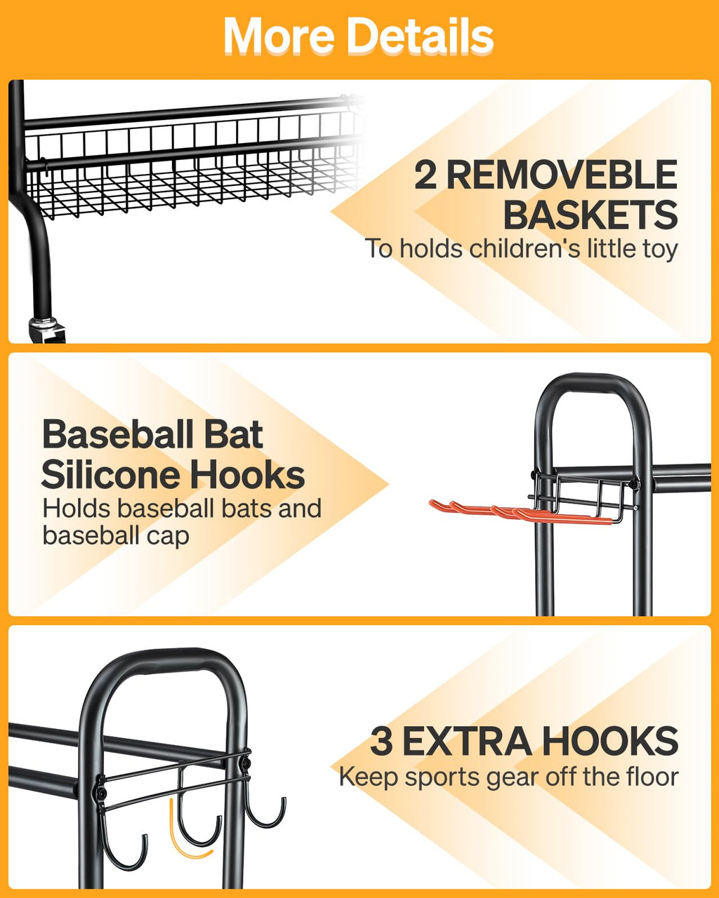 4 Tier Basketball Rack with Wheels A836385