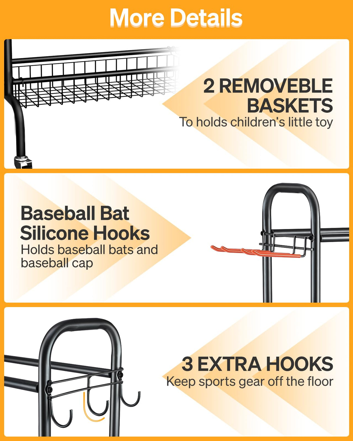 4 Tier Basketball Rack with Wheels A836385
