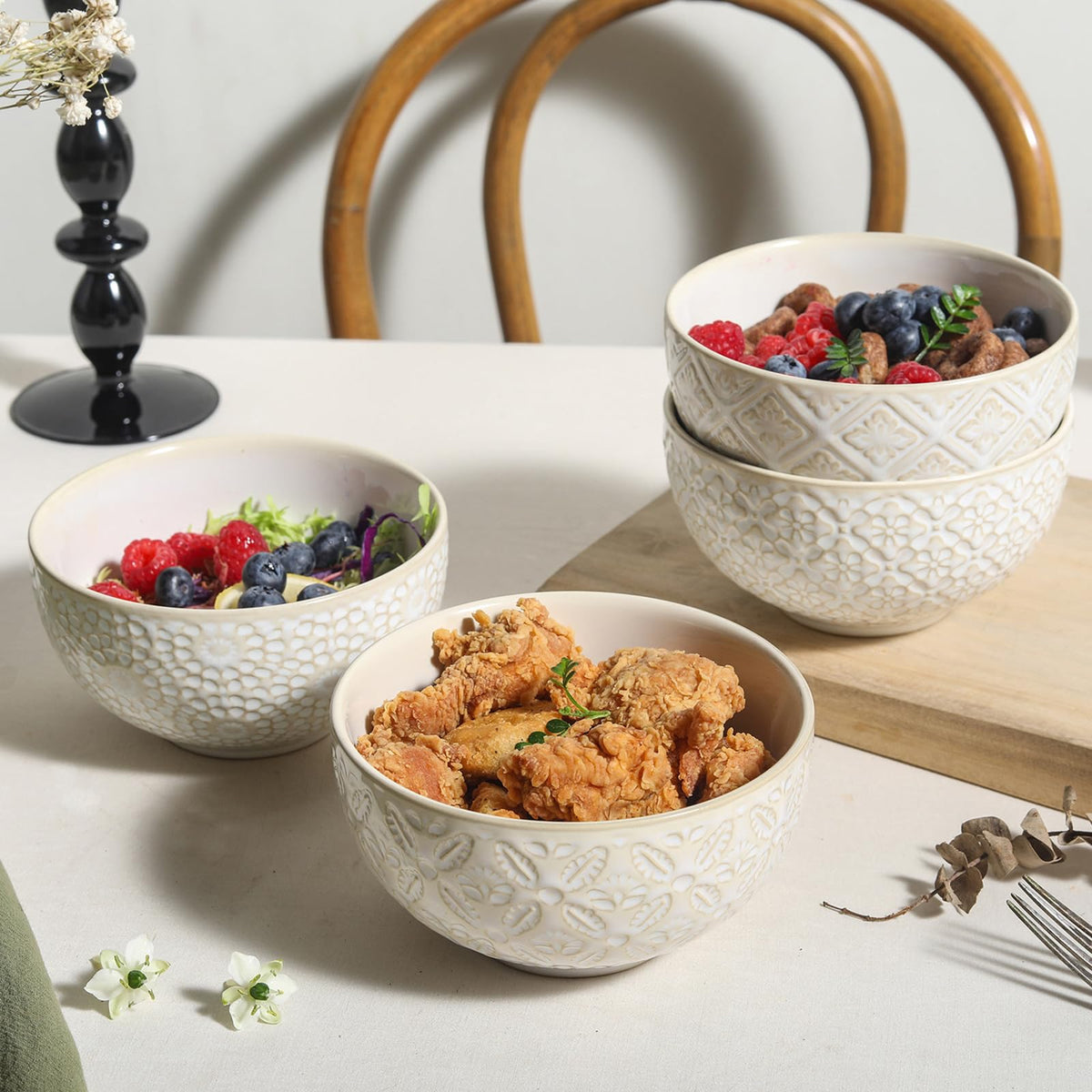 26 Oz Ceramic Soup Bowls Set of 4, 6 inch Q75776