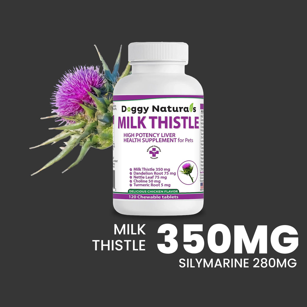 Milk Thistle Liver Health Supplement for Dogs 120 tabs A563