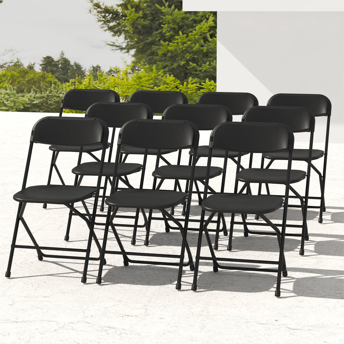 Black Folding Chairs 10 Pack G287167