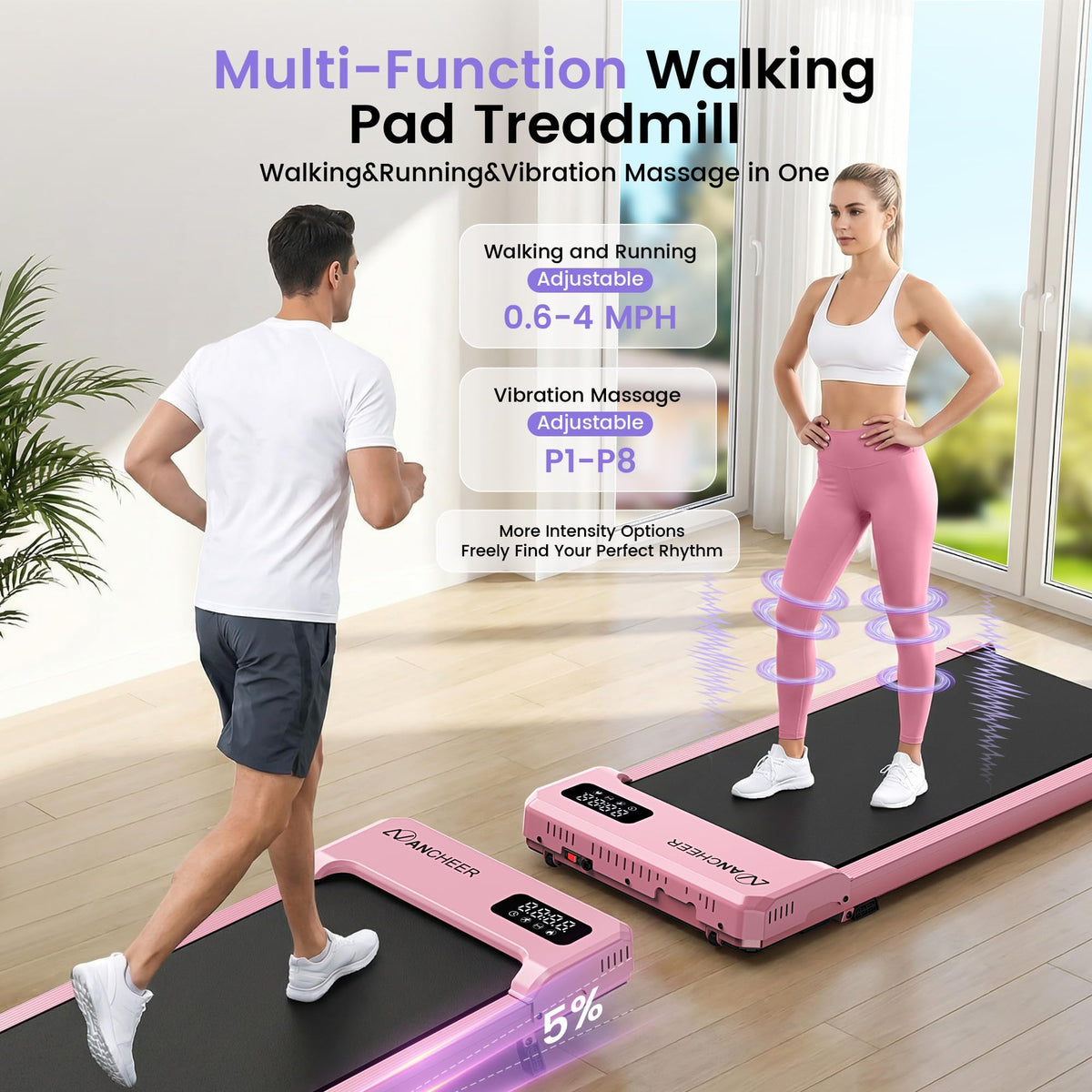 Walking Pad with Incline Treadmill D918