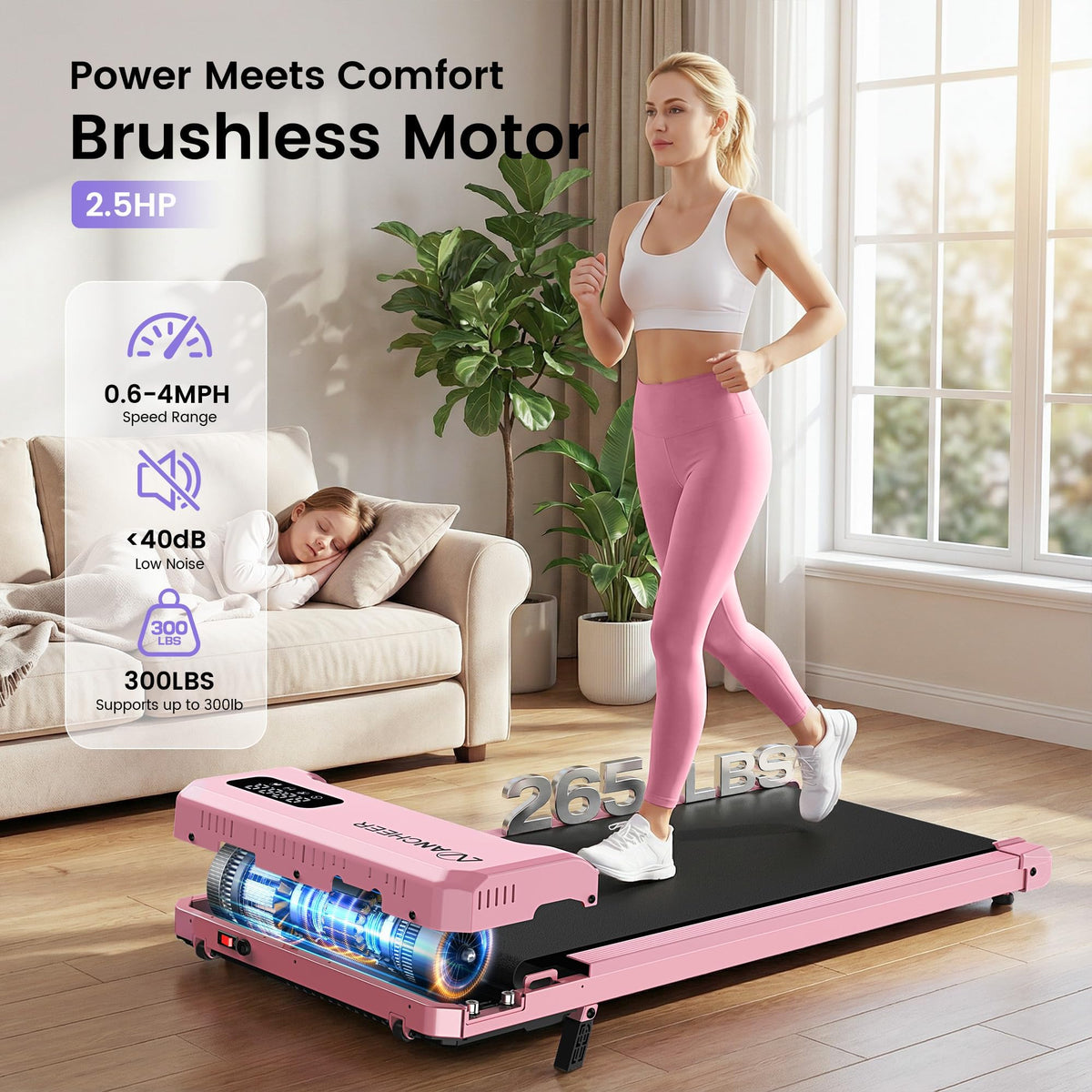 Walking Pad with Incline Treadmill D918