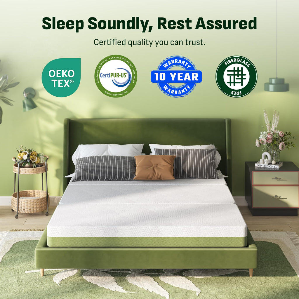 Tri-Fold Mattress Full 6 Inch Memory Foam U37984