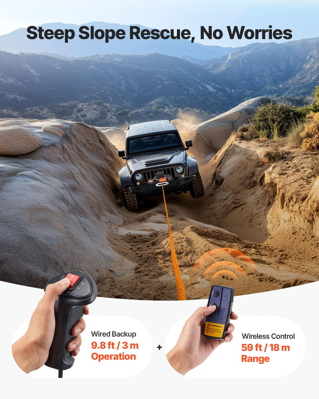 13,500 lb 12V DC Electric Truck Winch with Synthetic Rope M137