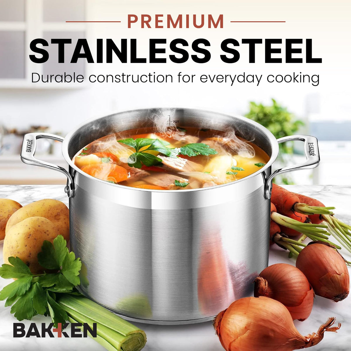 16 Quart Stainless Steel Stockpot with Lid W980724