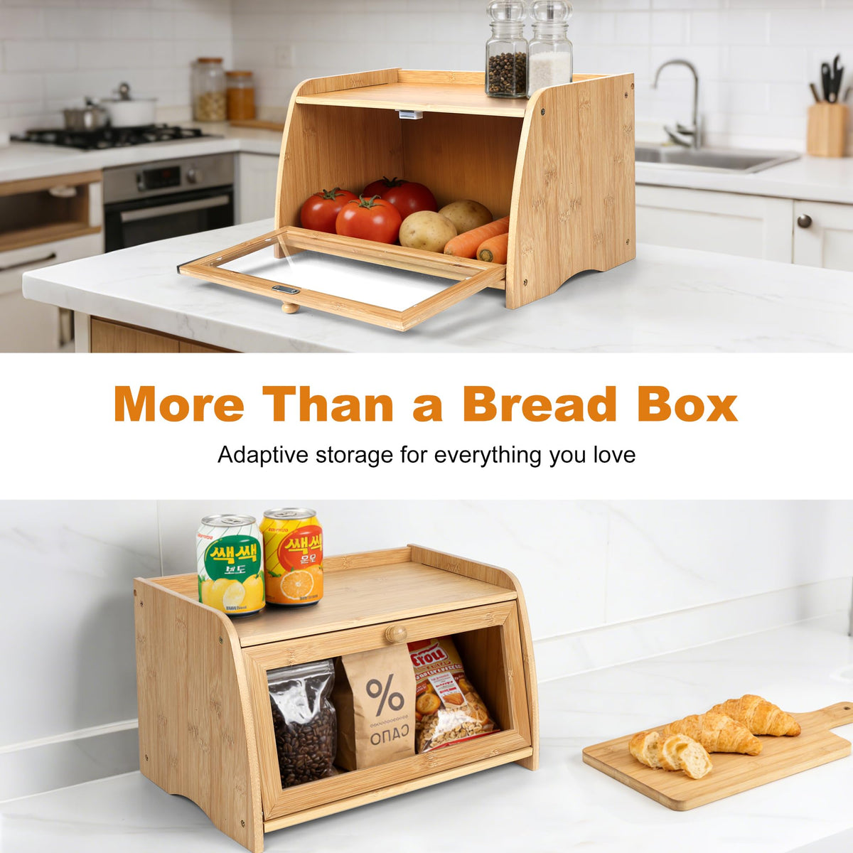 Large Bamboo Bread Box P407844