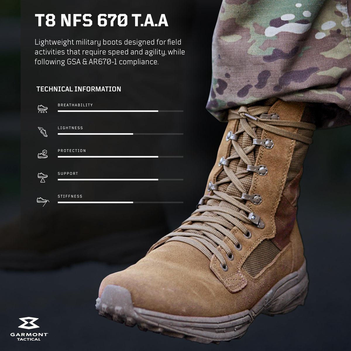 Coyote Suede Leather Tactical Boots N4959