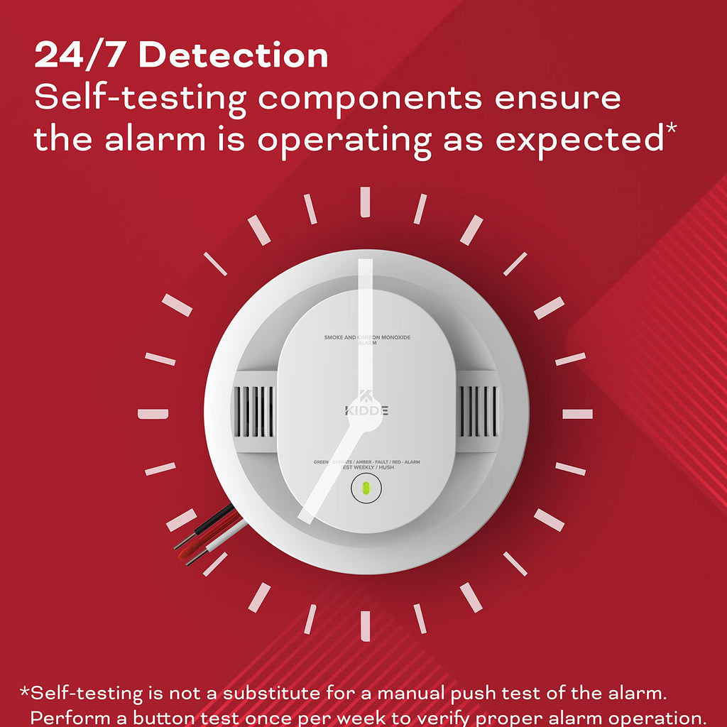 Hardwired Smoke & Carbon Monoxide Detector, 4 Pack Z2178
