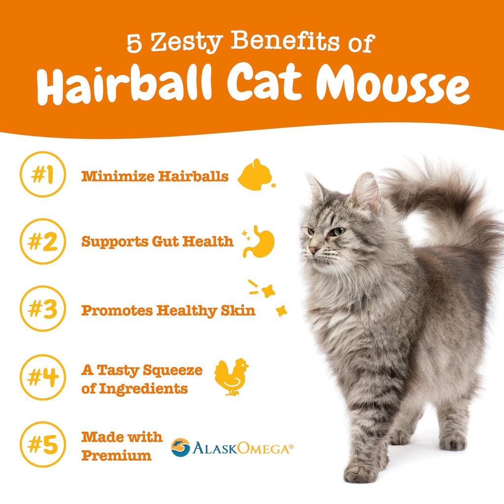 Chicken Omega 3 Cat Hairball Mousse 14 Ct K31439