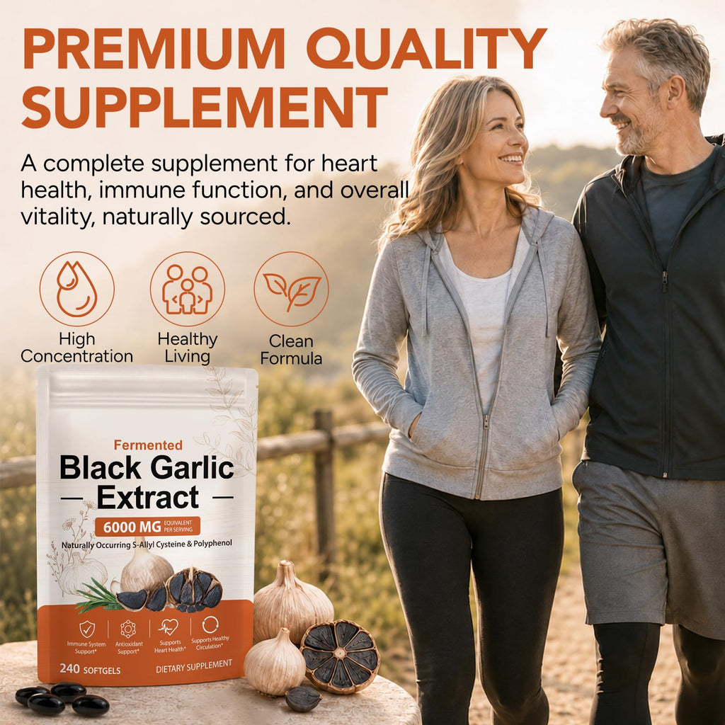 Black Garlic Capsules 6000mg 240 Softgels T139951