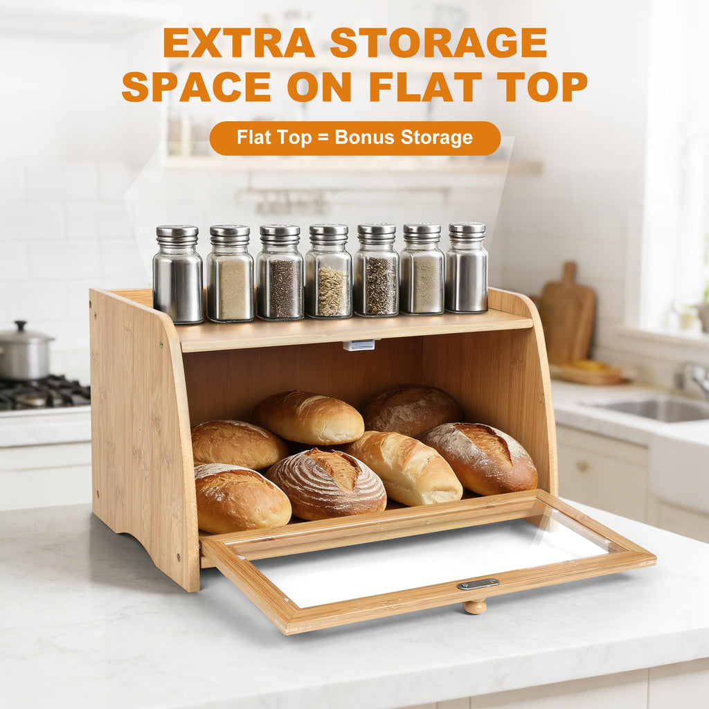 Large Bamboo Bread Box P407844