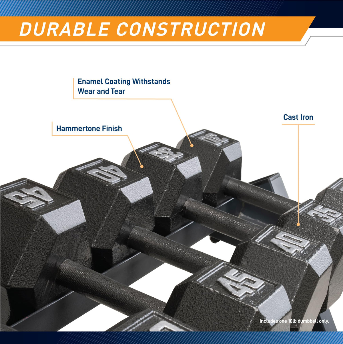 Cast Iron Hex Dumbbell K859281