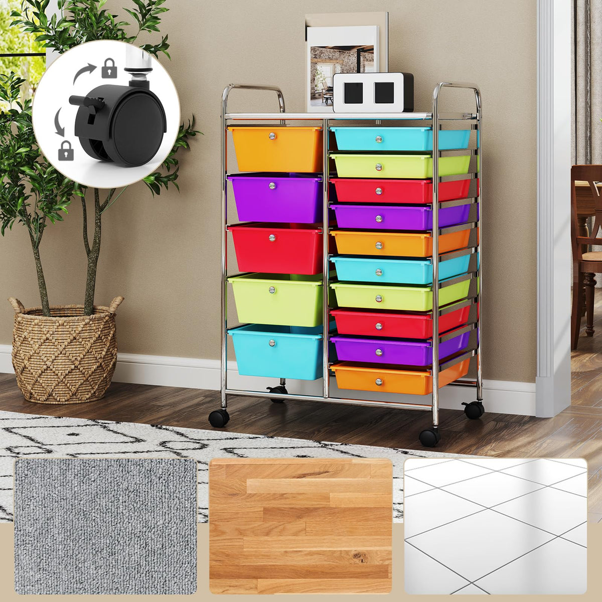 15 Drawer Rolling Storage Cart M671849