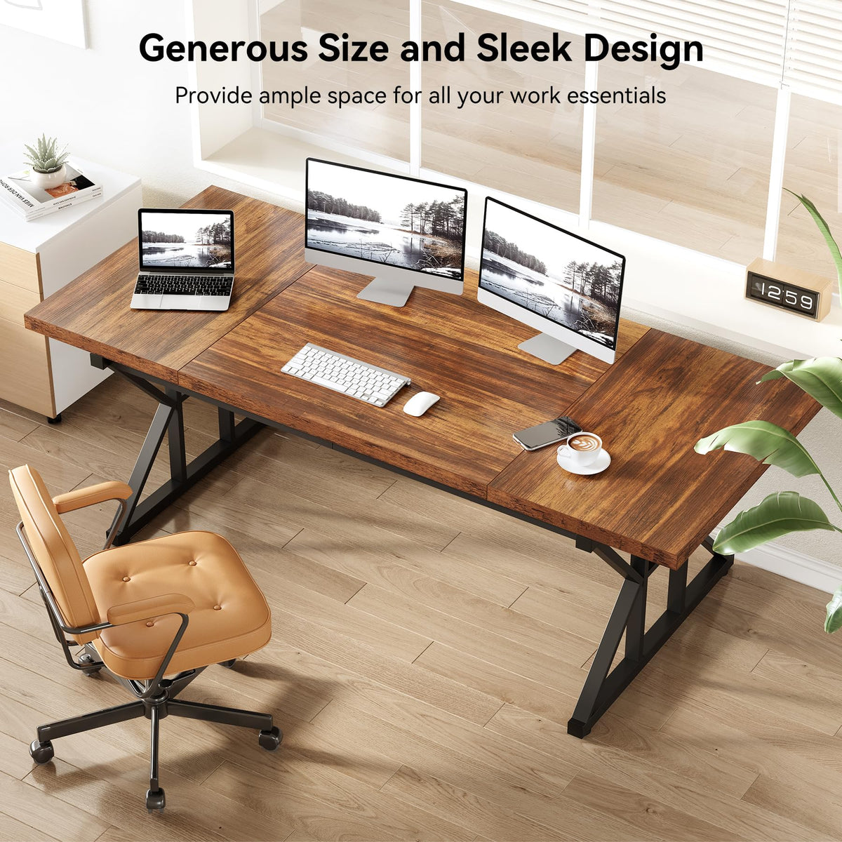 70.8-Inch Wooden Office Desk X29112