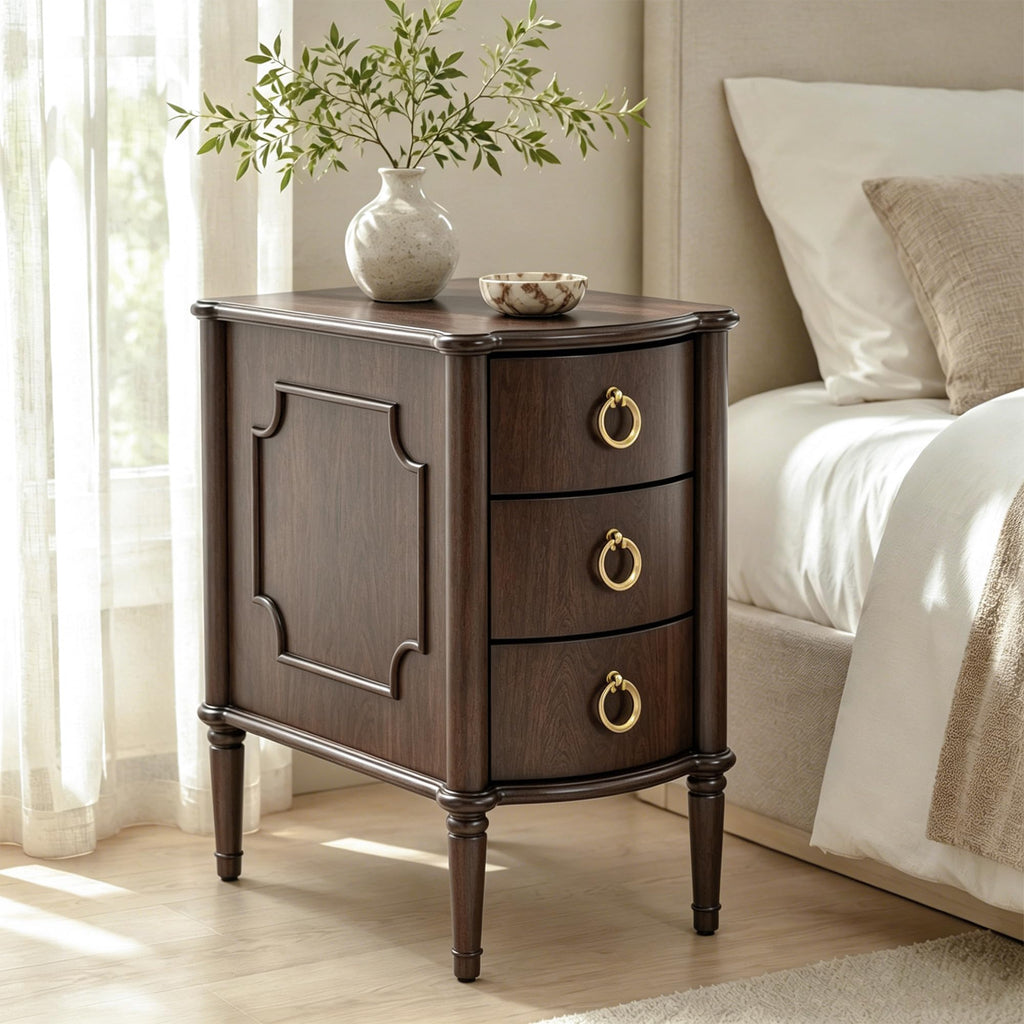 Narrow Wood Nightstands Set of 2 I6810