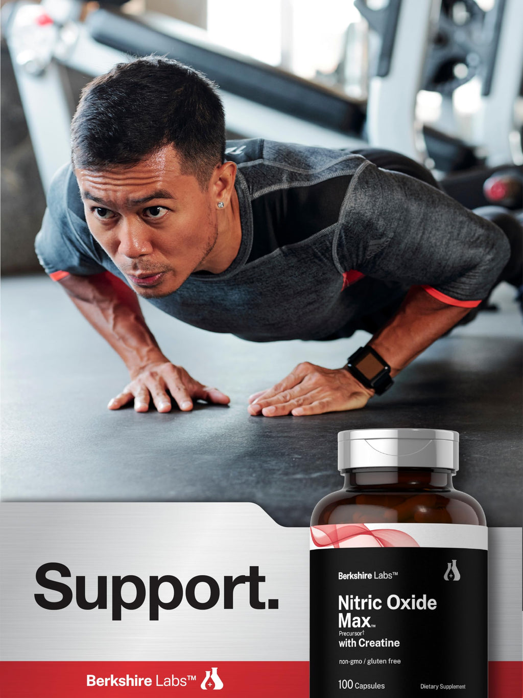 Nitric Oxide Supplement with Creatine Monohydrate 100 Capsules W983