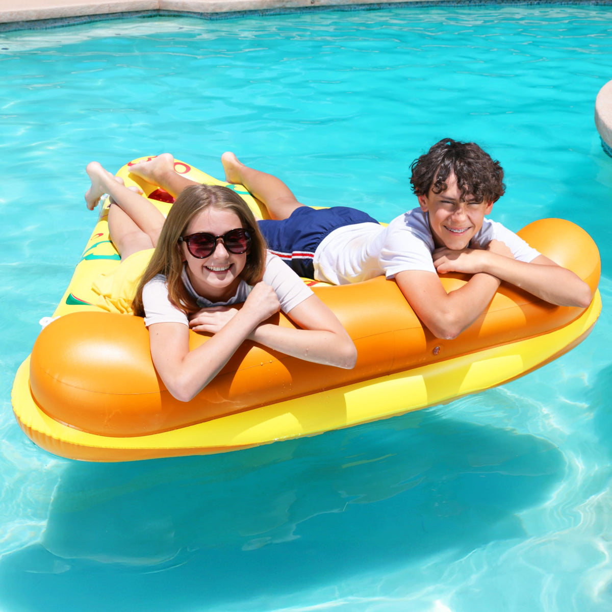 Inflatable Pizza Slice Pool Float with Cup Holders Z7156