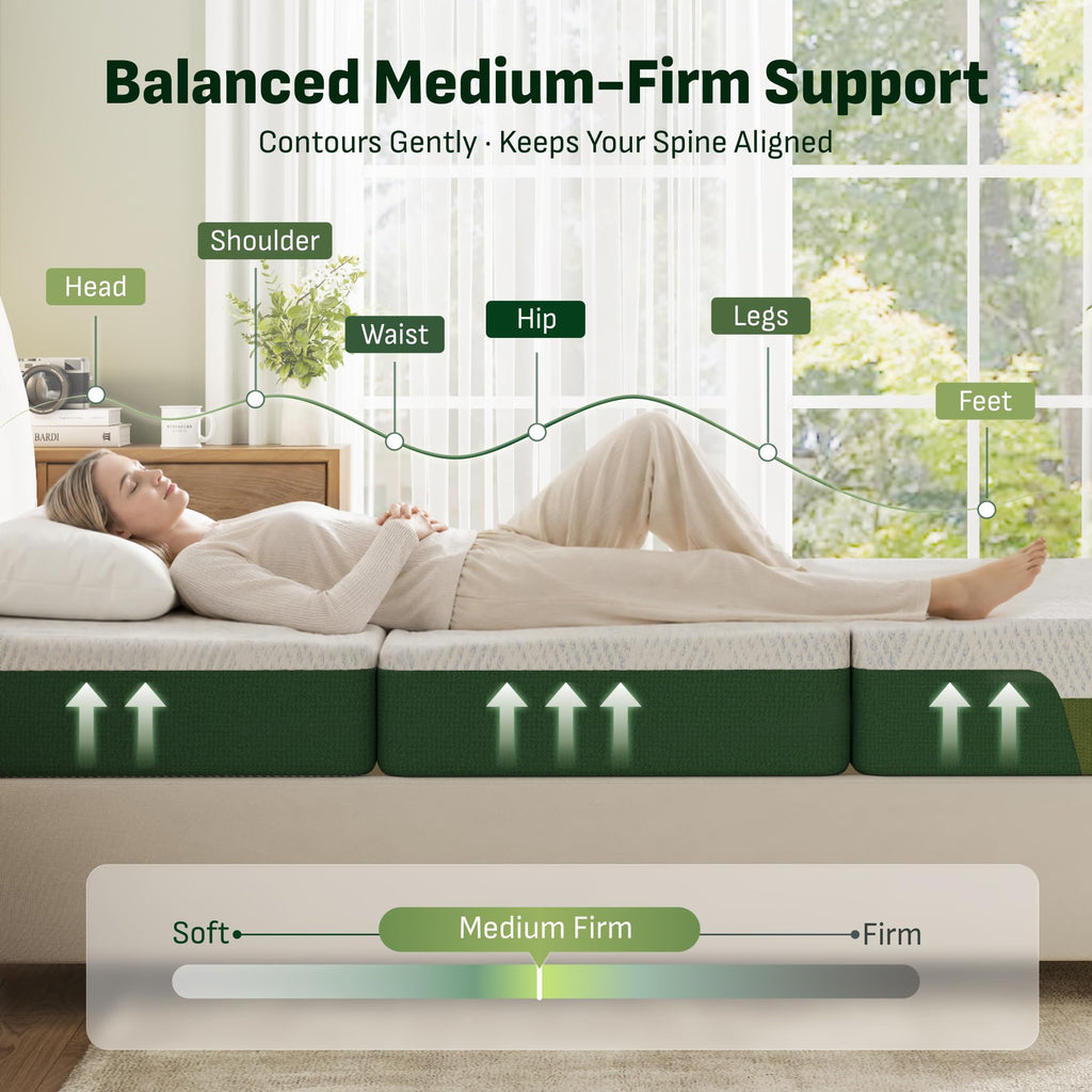 Tri-Fold Mattress Full 6 Inch Memory Foam U37984