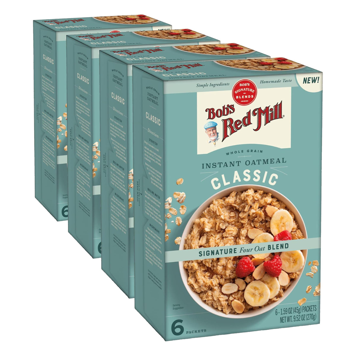 Instant Oatmeal, Maple Brown Sugar, 24 Packets, Gluten Free, Whole Grain Y91414