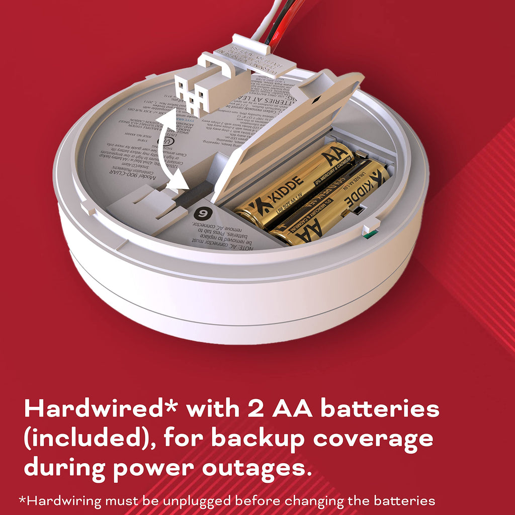 Hardwired Smoke & Carbon Monoxide Detector, 4 Pack Z2178