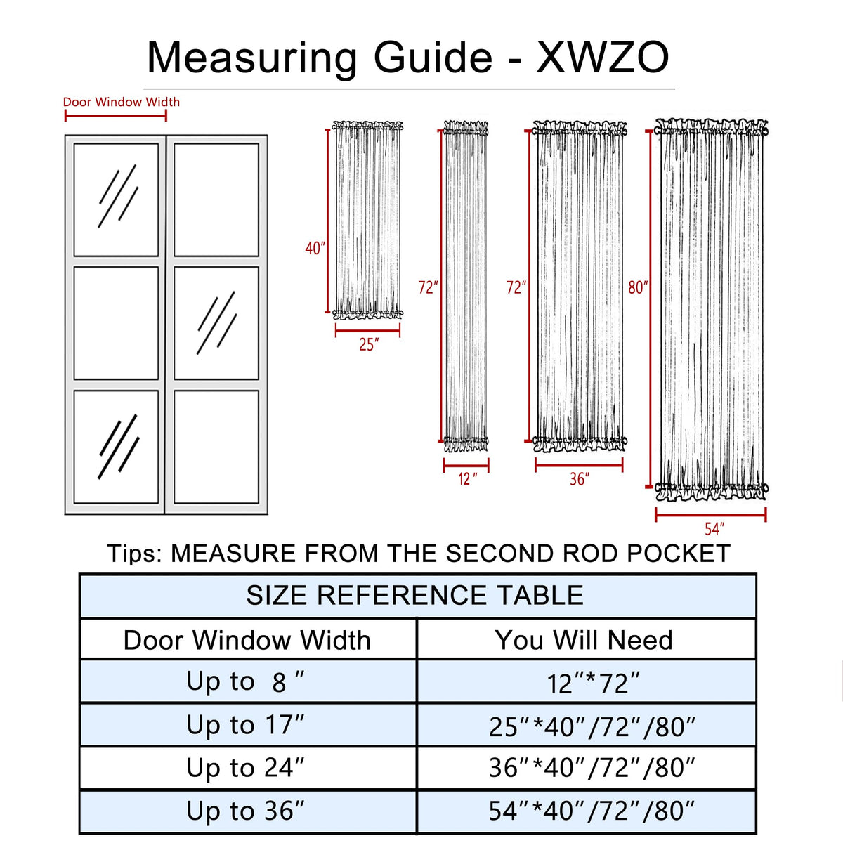 Door Curtains, Thermal and Room Darkening Curtains, Rod Pocket Blackout Curtains, 25 x 40 inches, Greyish White, 1 Panel Q285