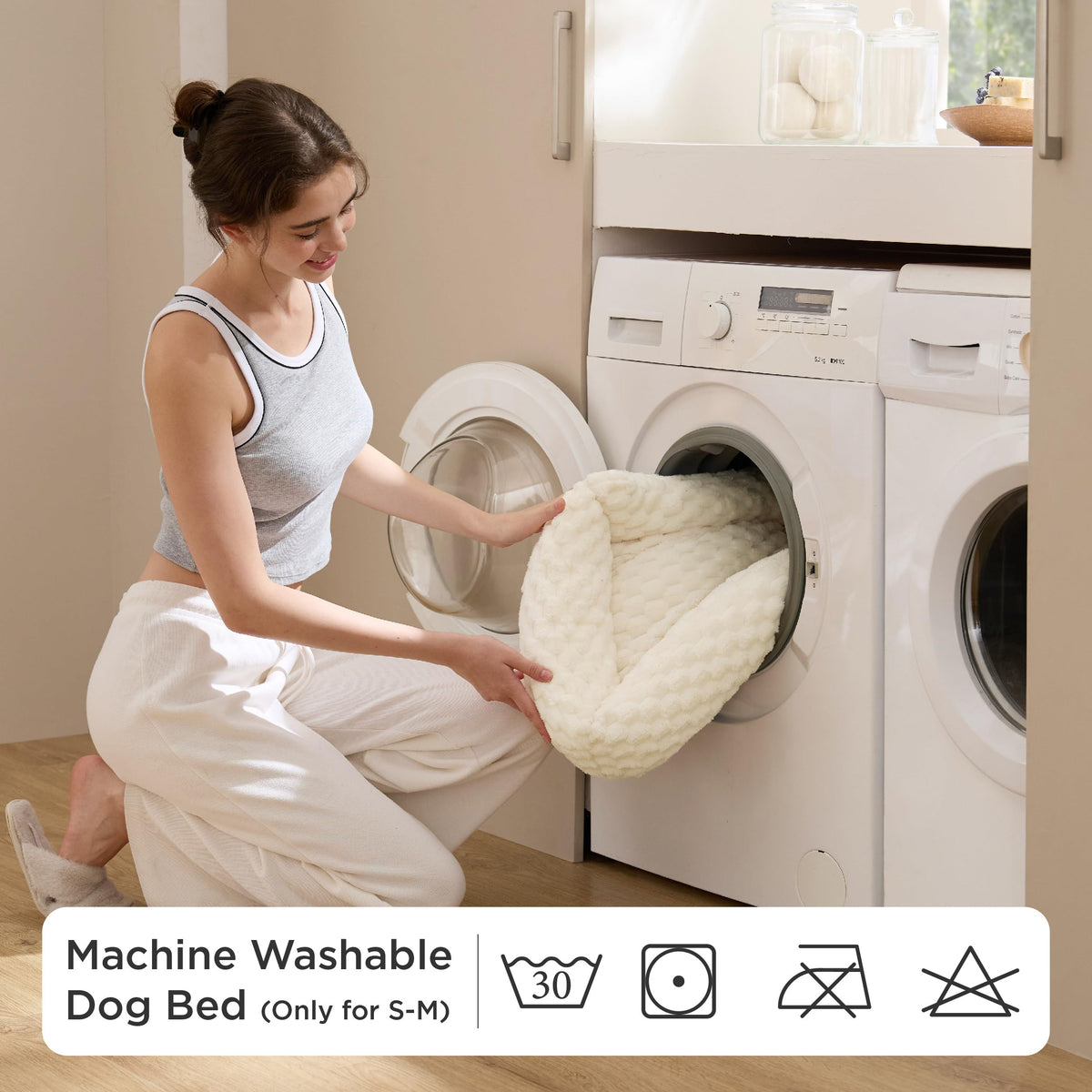 Washable Fluffy Dog Bed N60723