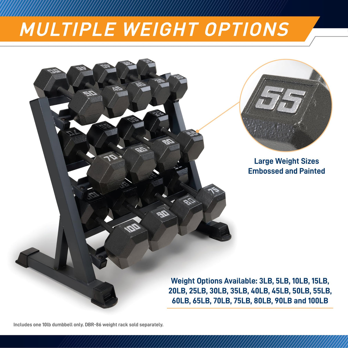 Cast Iron Hex Dumbbell K859281