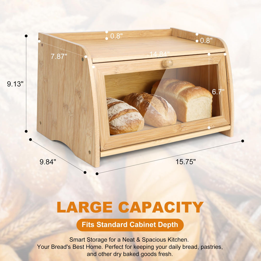 Large Bamboo Bread Box P407844