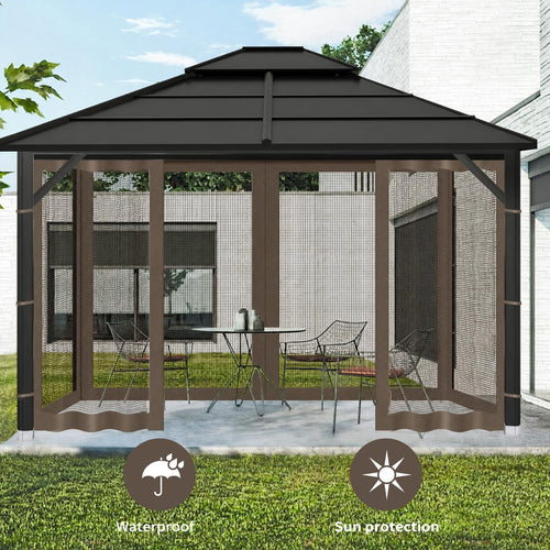 10x10 ft Coffee Gazebo Replacement Mosquito Netting C163