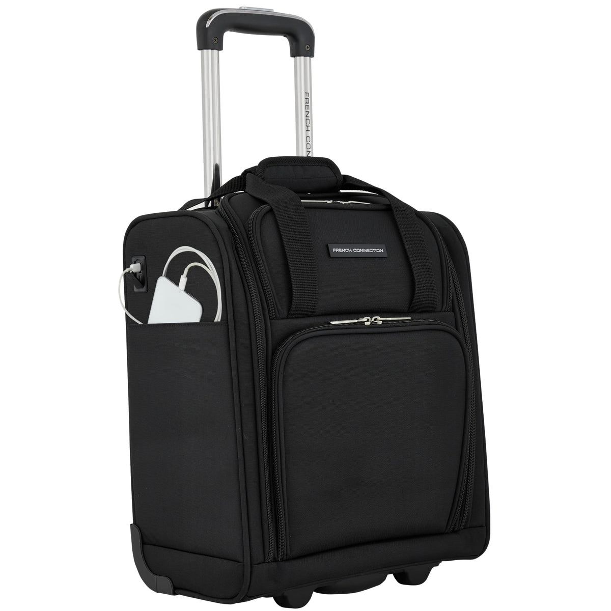 16" Underseat Carry-On Luggage with USB/USB-C Ports, Black S595