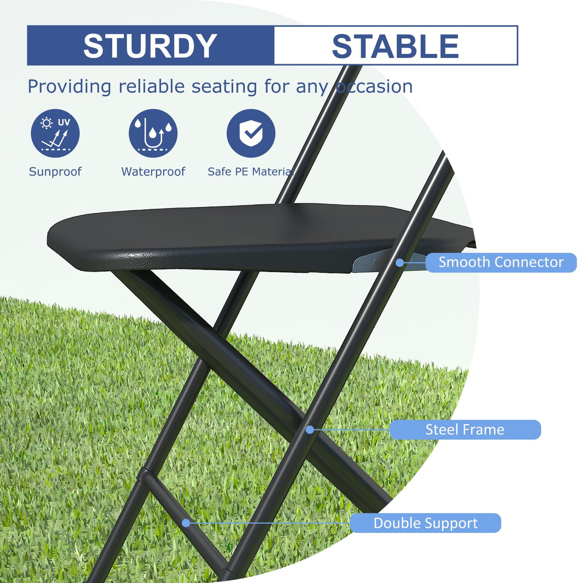 Black Folding Chairs 10 Pack G287167
