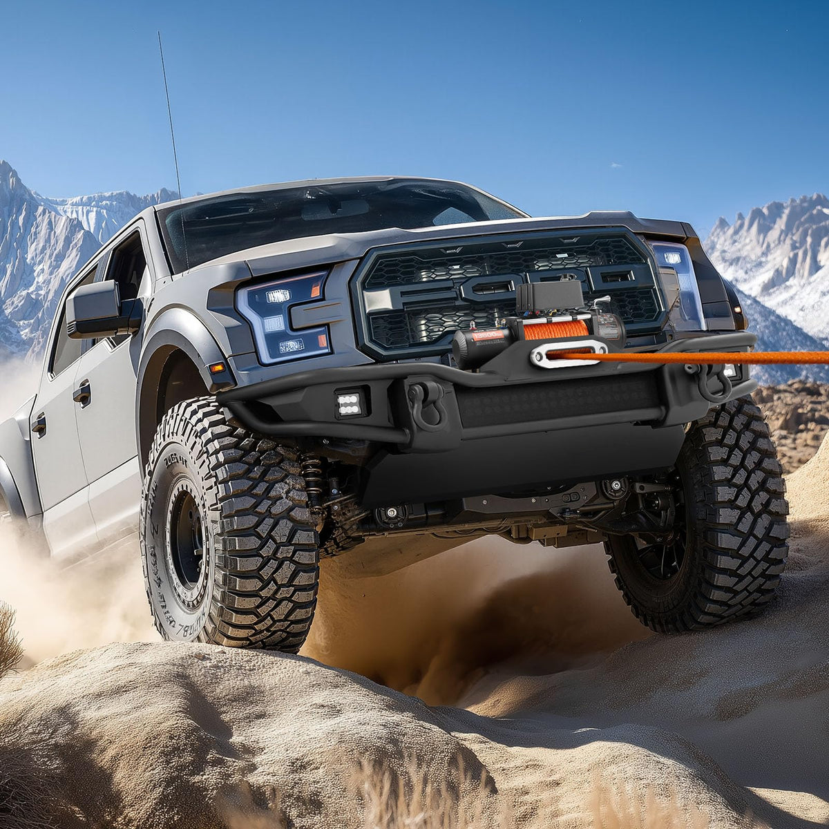 13,500 lb 12V DC Electric Truck Winch with Synthetic Rope M137