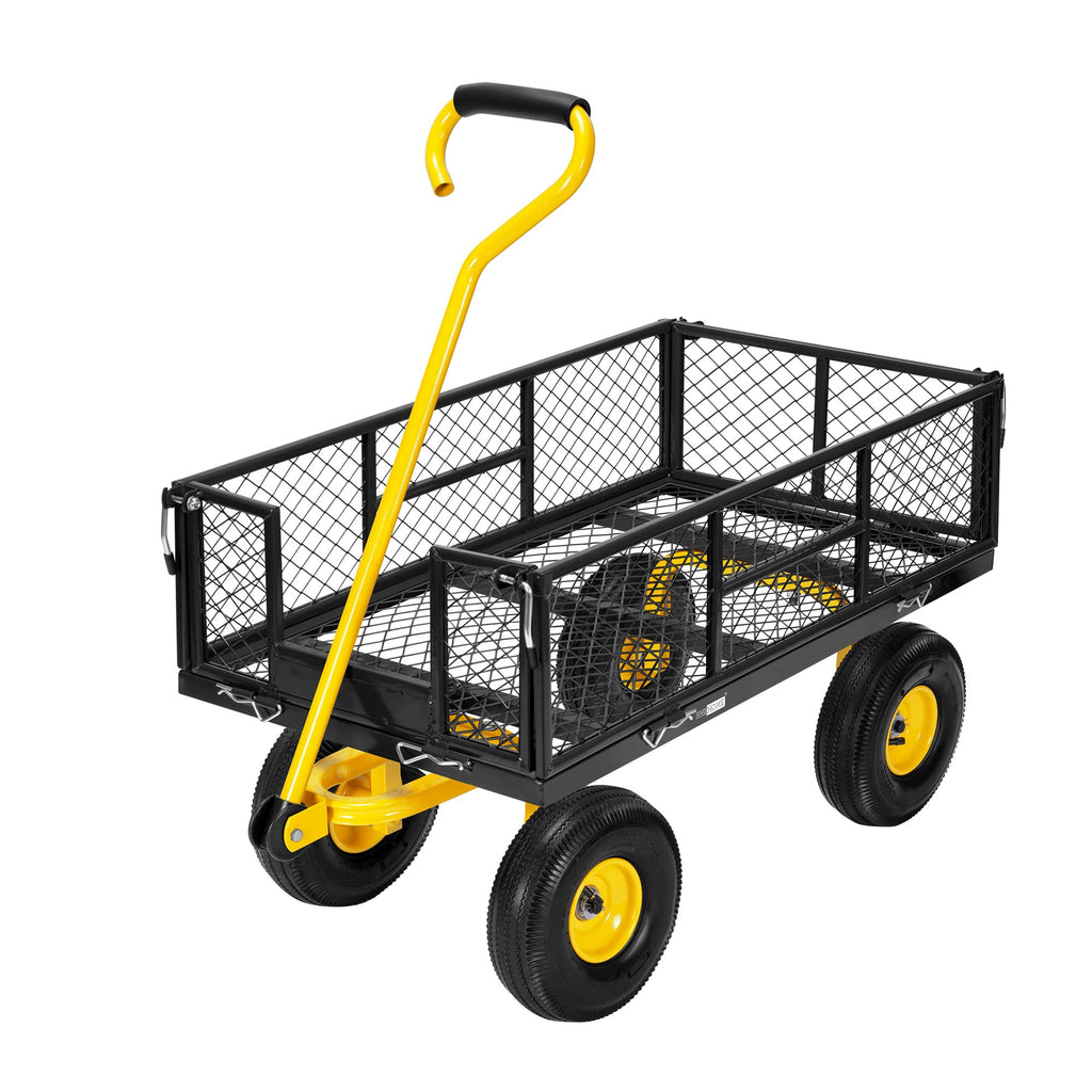 Heavy Duty 4.5 Cu Ft Mesh Steel Garden Cart I2344