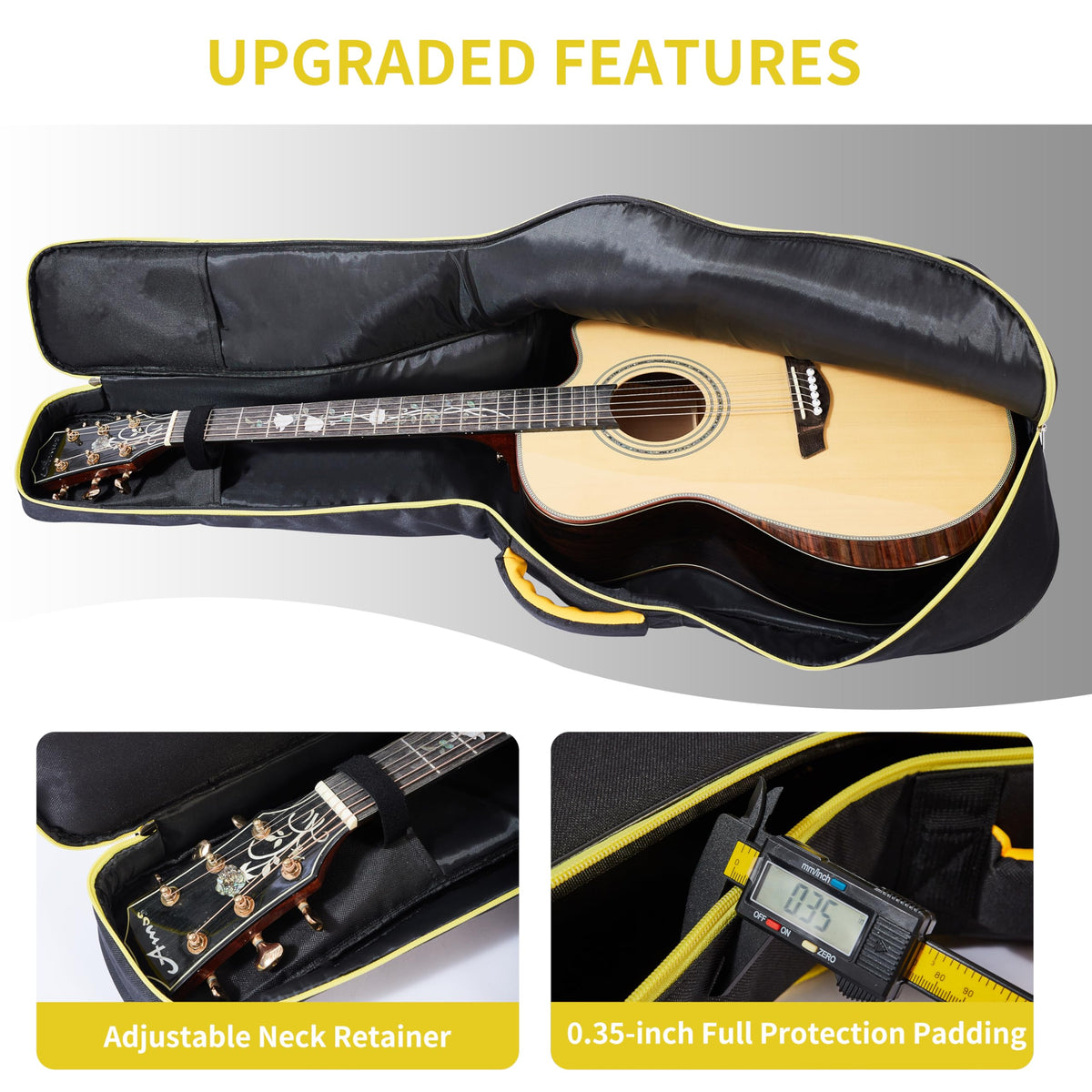 600D Waterproof Padded Acoustic Guitar Gig Bag W510947