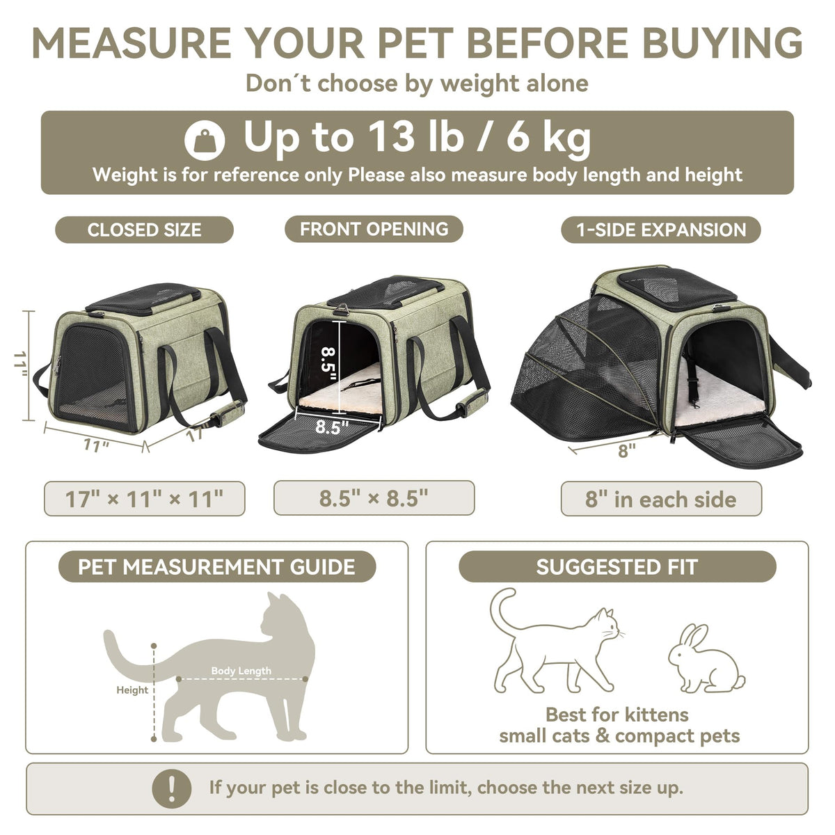 Expandable Cat Carrier Z733