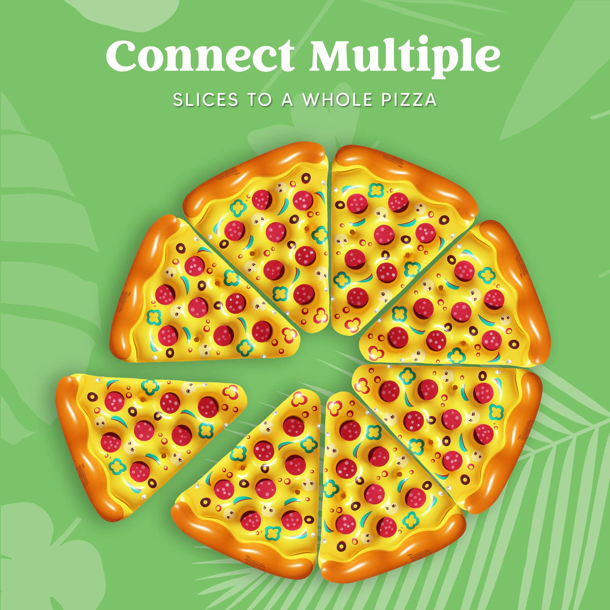 Inflatable Pizza Slice Pool Float with Cup Holders Z7156