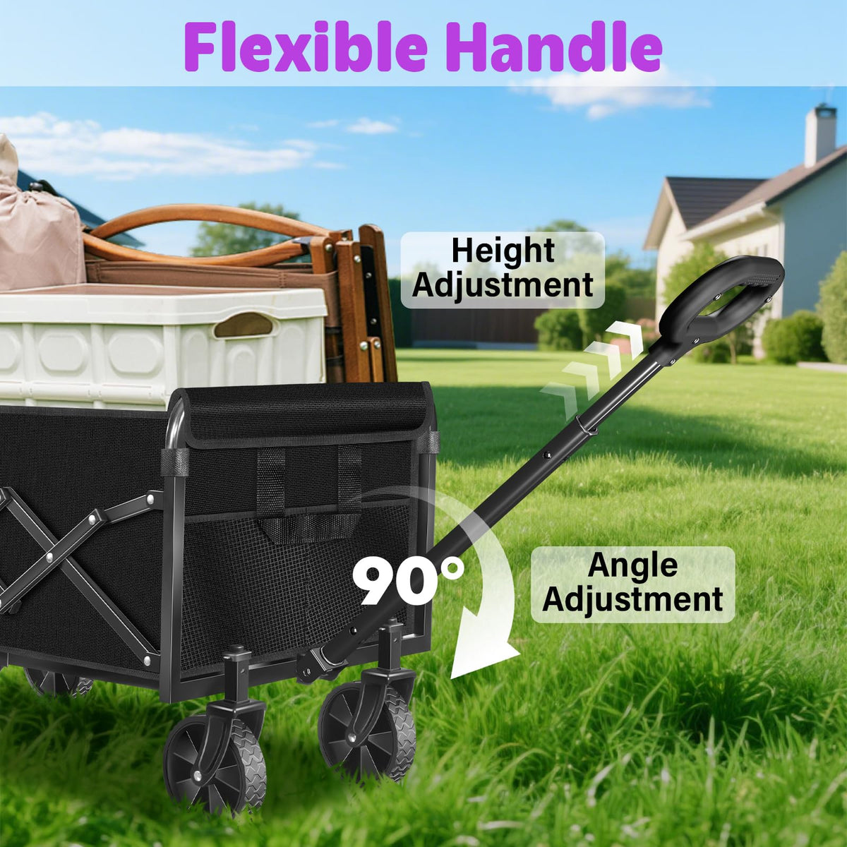 Foldable Wagon Cart with Wheels E67979