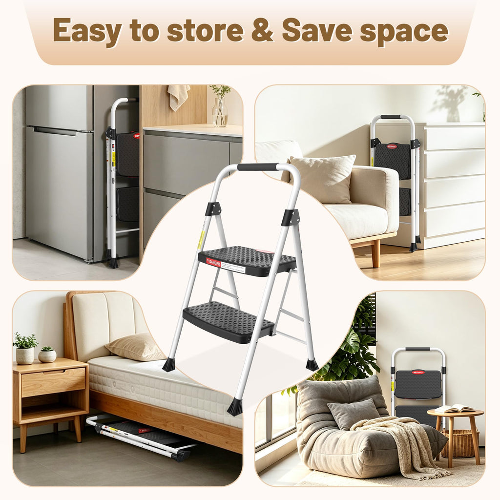 2 Step Ladder with Anti-Slip Pedal T735883