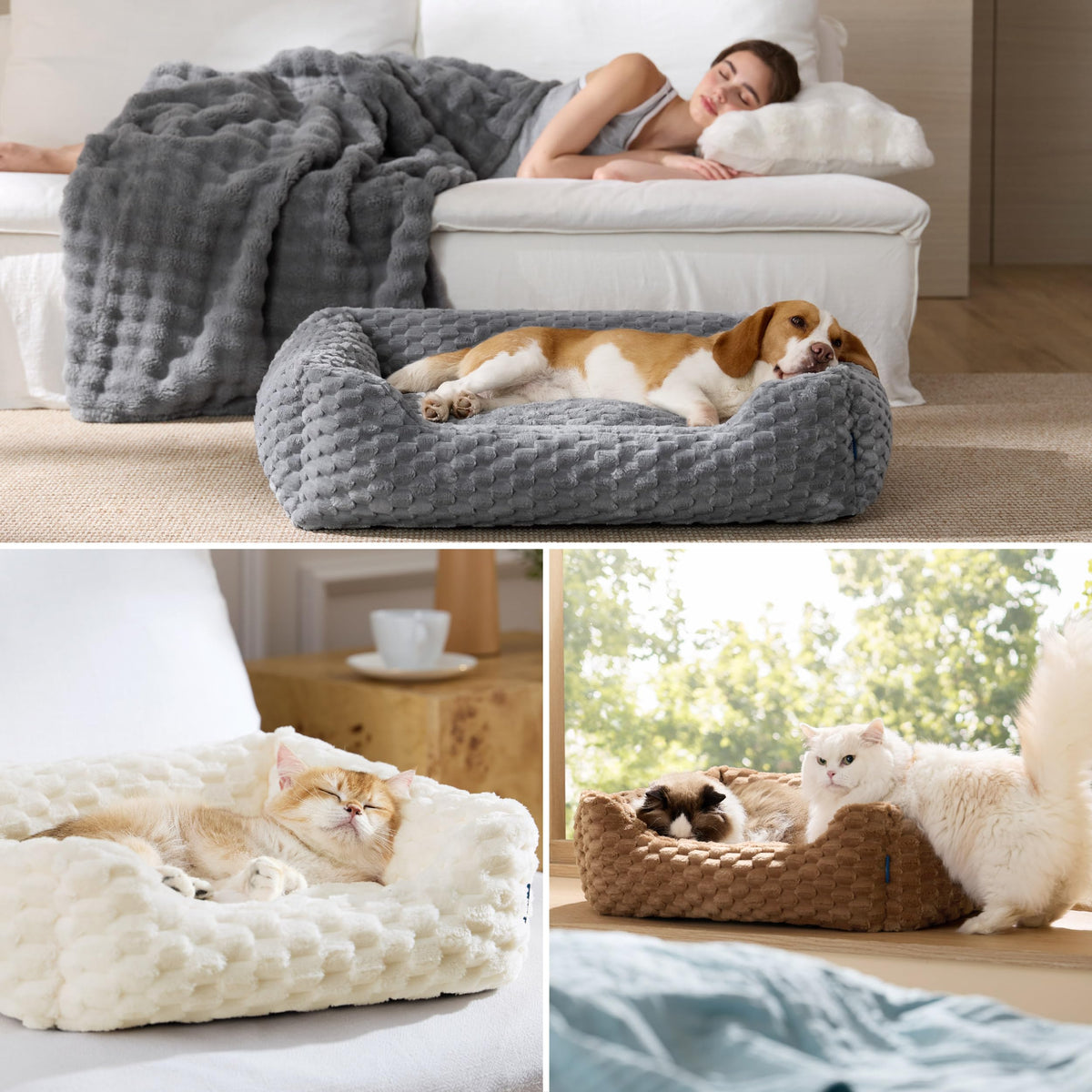 Washable Fluffy Dog Bed N60723