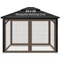 10x10 ft Coffee Gazebo Replacement Mosquito Netting C163