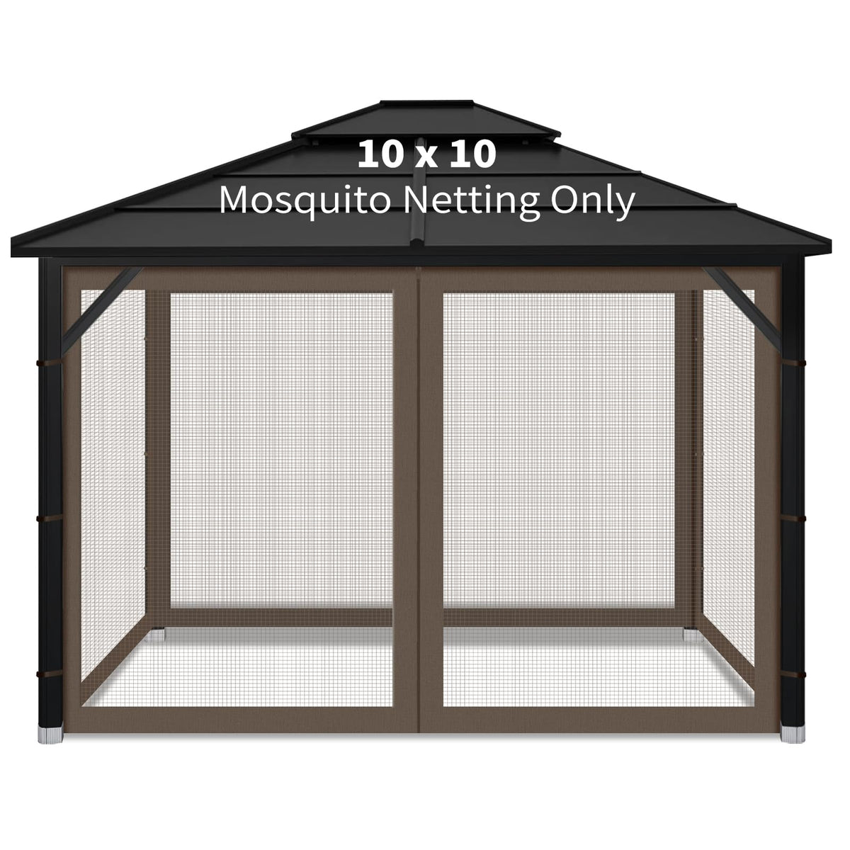 10x10 ft Coffee Gazebo Replacement Mosquito Netting C163