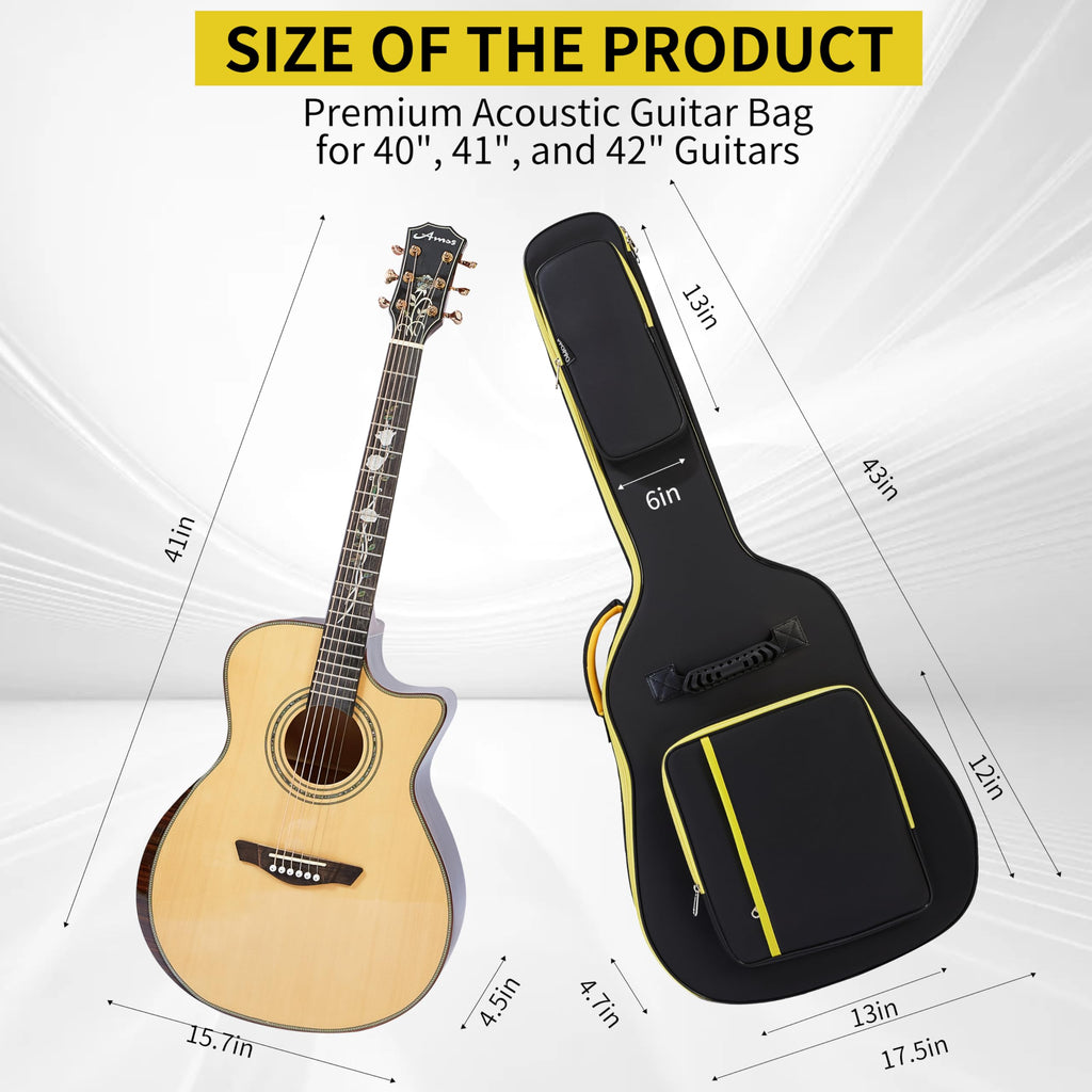 600D Waterproof Padded Acoustic Guitar Gig Bag W510947
