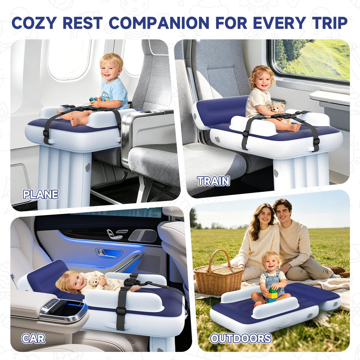 Inflatable Toddler Airplane Bed F5992