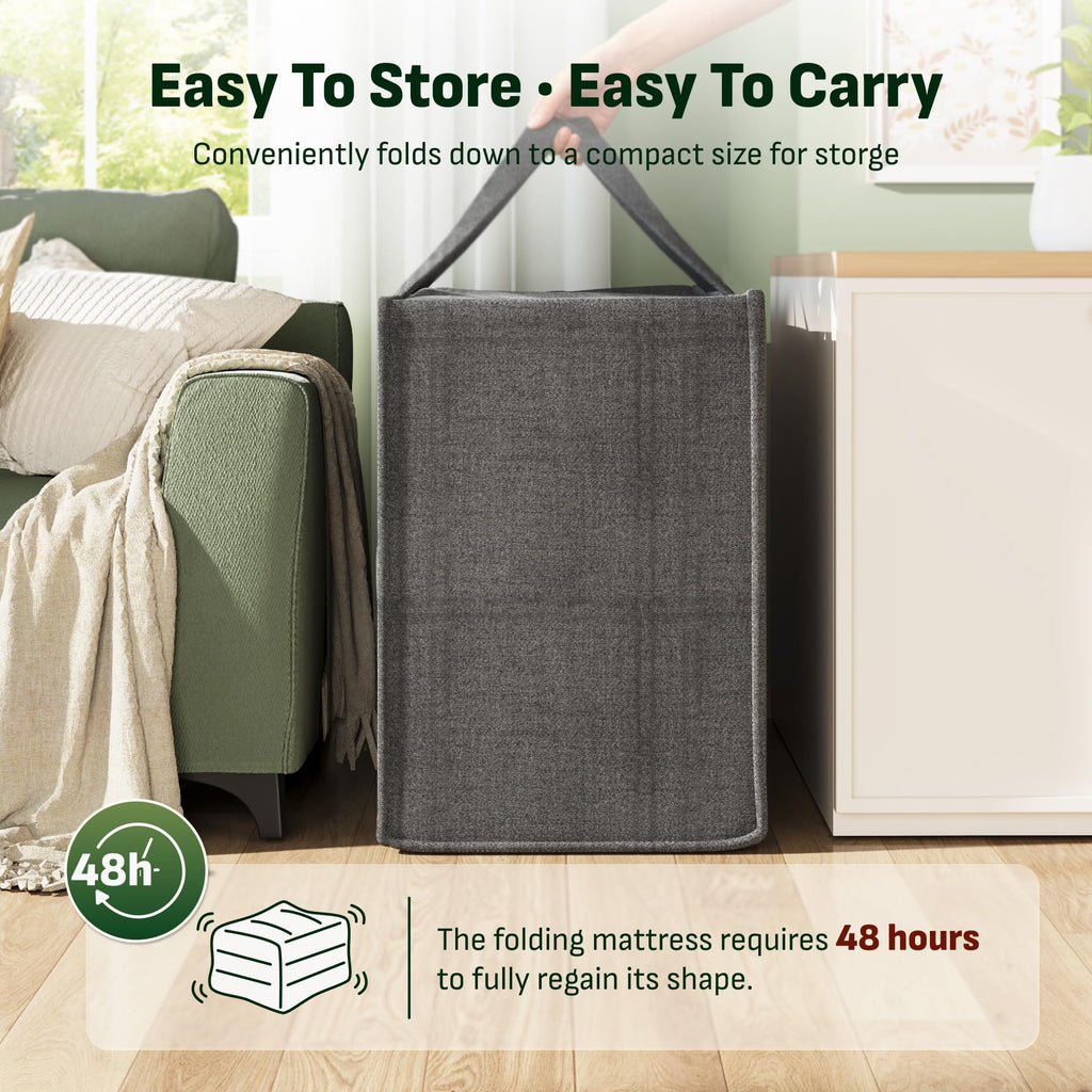 Tri-Fold Mattress Full 6 Inch Memory Foam U37984