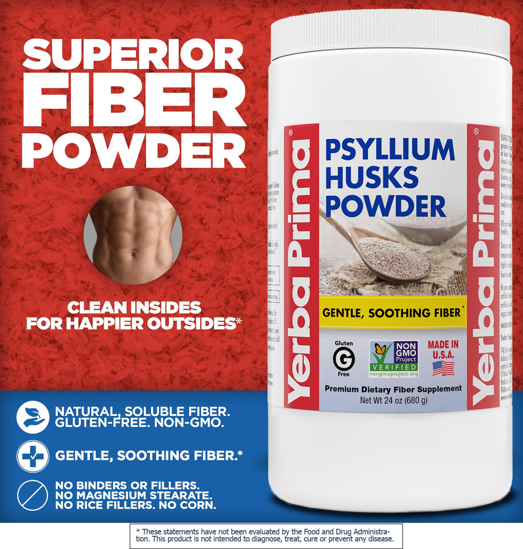 24 oz Unflavored Psyllium Husk Powder Fiber Supplement S1787