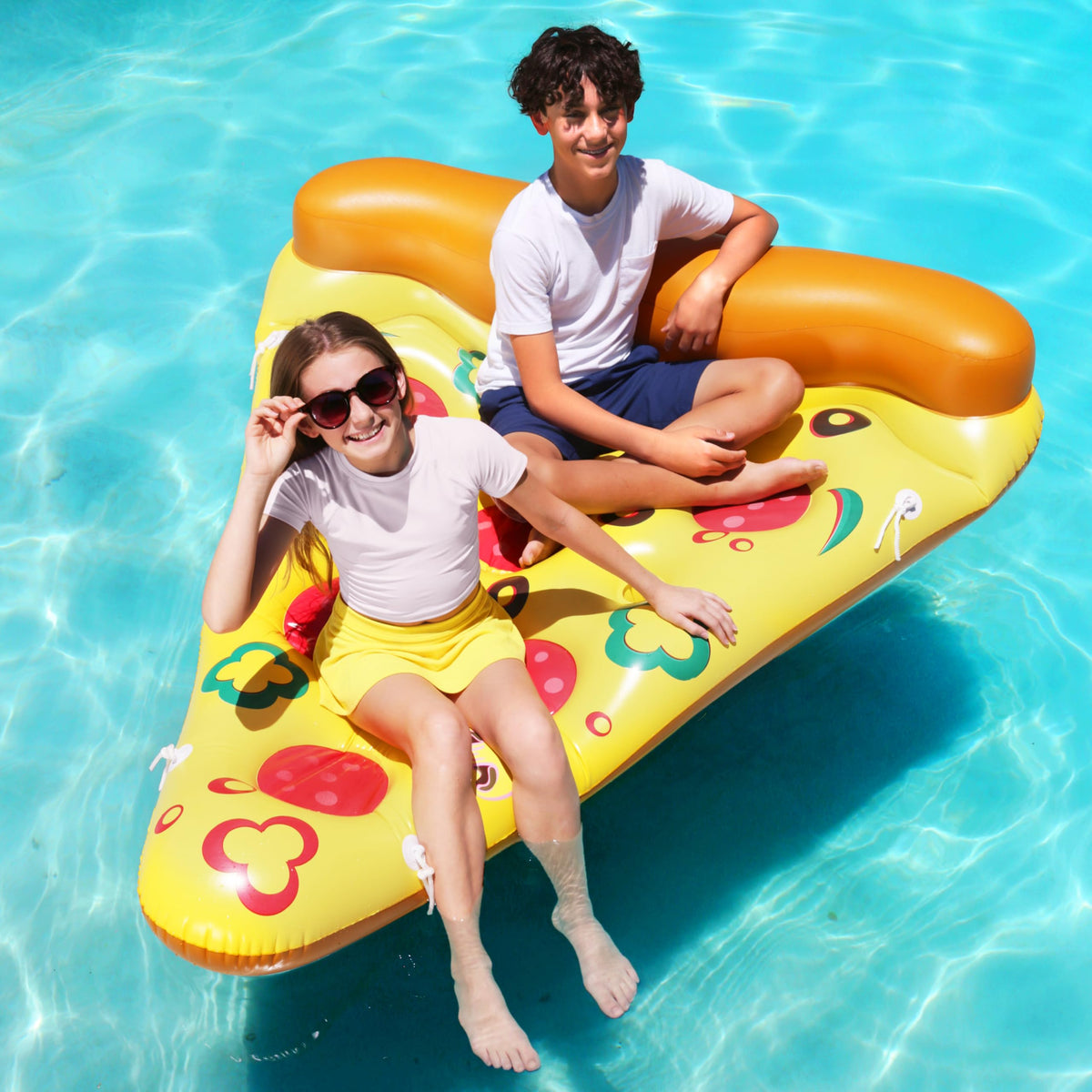 Inflatable Pizza Slice Pool Float with Cup Holders Z7156